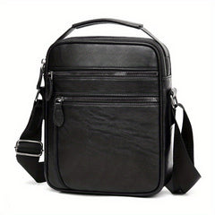 Men's Leather Crossbody Bag Shoulder Bag Multifunction Messenger
