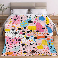 Warm & Comfy Soft Blanket Bright Colors Throw Bed Sofa Camping