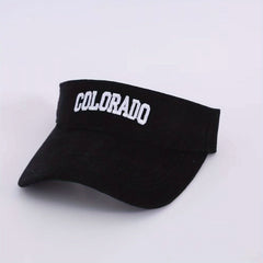 Men's Embroidered Letter Sun Hat Wide Brim Peaked Cap