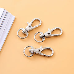 20pcs Stainless Steel Keychain DIY Hook Buckle Swivel Joint Key Chain Accessorie