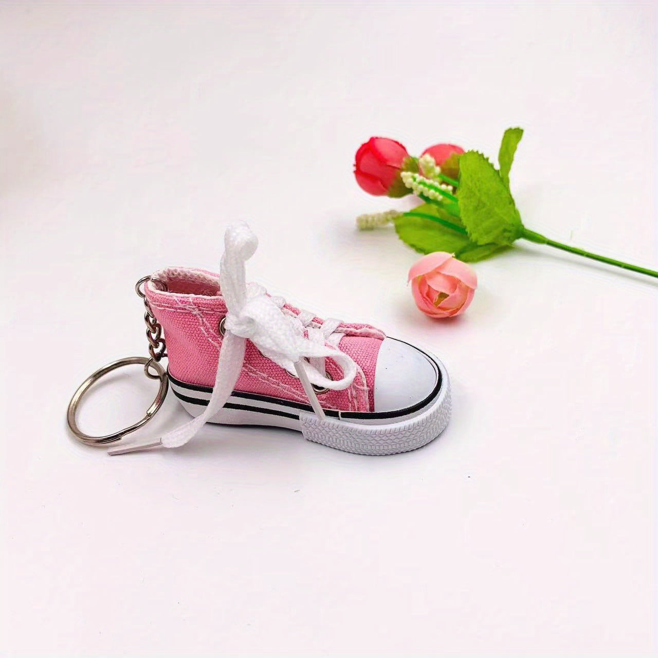 Pink Cloth Shoe Key Chain Pendant For Car Key Jewelry