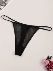 Ghost Print Seamless Thongs Low Waist Intimates Panties