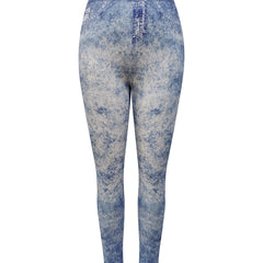 Graphic Print Jeggings Casual Slim Leggings