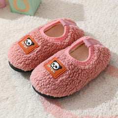 Girls Cartoon Furry Slip On House Shoes