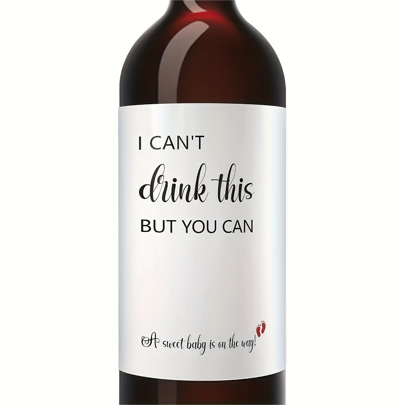 6pcs Pregnancy Wine Labels - Fun and Festive Way to Celebrate Your Pregnancy