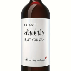 6pcs Pregnancy Wine Labels - Fun and Festive Designs