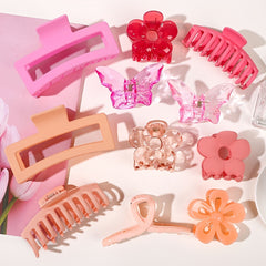 Flower Hair Claw Clips for Women - Strong Hold Non Slip Hair Clamps