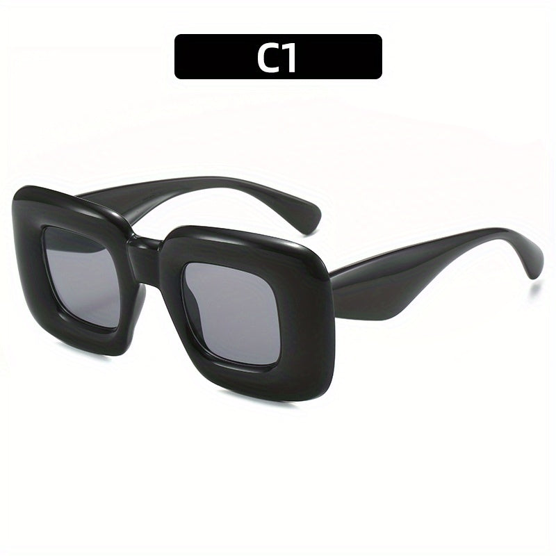 Square Frame Sunglasses Y2K Block Photo Prop Glasses