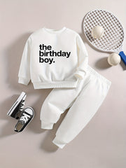 Baby Boy Casual Outfit The Birthday Boys Sweatshirt Pants Set