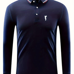 Men's Long Sleeve Lapel Sports Shirt - Spring Fall Winter