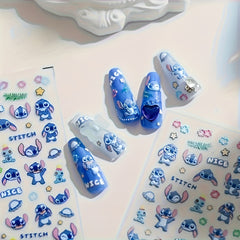 Matte Stitch Nail Stickers Hearts DIY Self Adhesive Decals