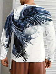 Animal Print Sweatshirt Men's Casual Graphic Crew Neck Pullover