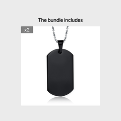 Stainless Steel Dog Tag Military Tag Necklace