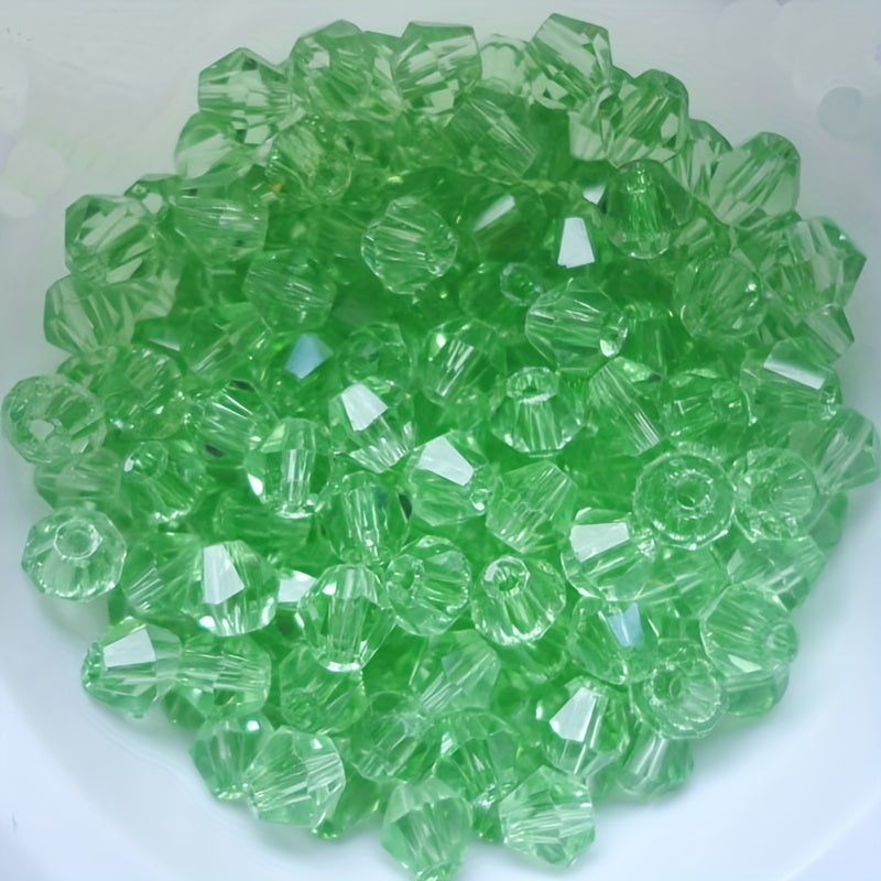 3mm Double Cone Crystal Rhombus Glass Beads DIY Bracelet Necklace Loose Beads