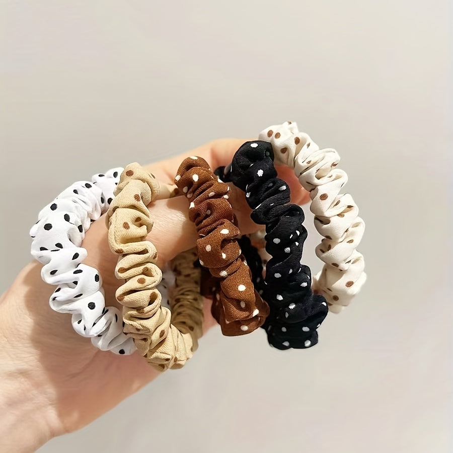 Polka Dot Pattern Scrunchies Hair Tie Style Hair Rope Sweet Hair Accessories Pon