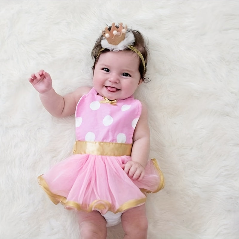 Tutu Skirt & Flower Headband Set for Newborn Baby Girls & Toddlers
