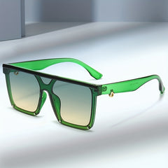 Y2K Multicolor Oversized Sunglasses Men's Rectangular Glasses