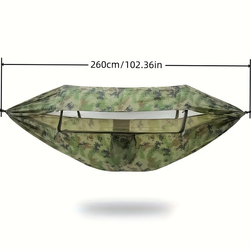 Outdoor Quick Opening Hammock with Mosquito Net, 102x36in