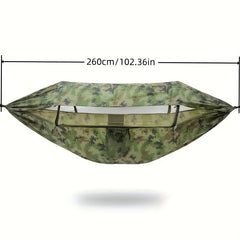 Outdoor Quick Opening Hammock with Mosquito Net, 102x36in