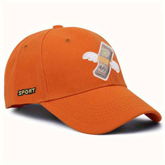 Adjustable Multicolor Mens Peaked Cap With Banknote Embroidery