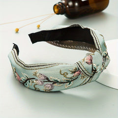 Vintage Embroidery Cross Knot Headband Cloth Hair Accessories