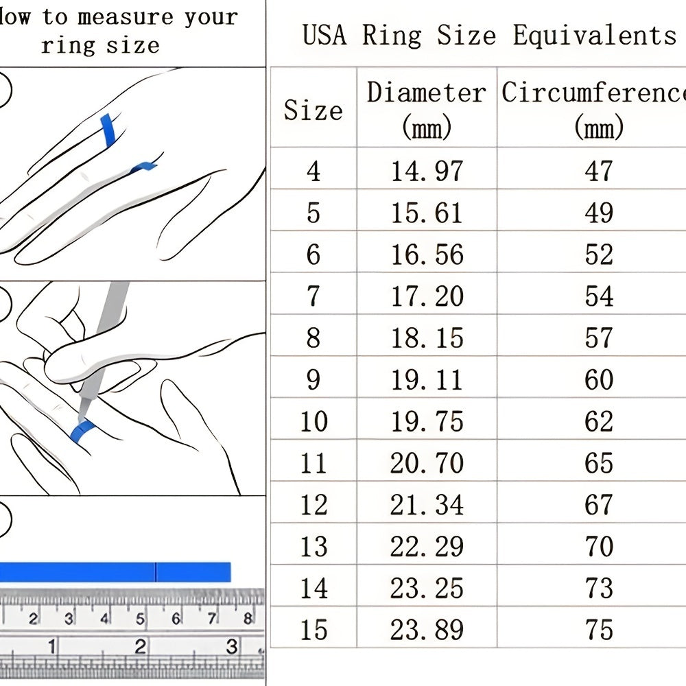 Sapphire Faux Diamond Engagement Band Crystal Rings For Men