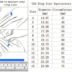 Sapphire Faux Diamond Engagement Band Crystal Rings For Men