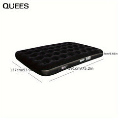 Portable Inflatable Mattress with 2 Pillows for Camping and Home Use