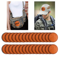 30pcs Blank Leather Patches Adhesive Trucker Hat Iron DIY Crafts Clothing Repair