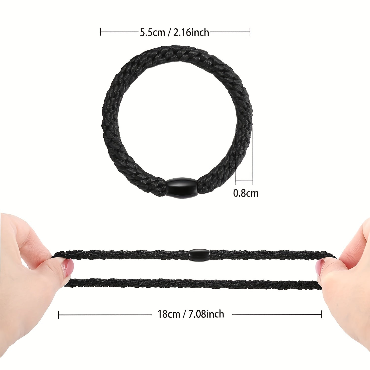 30pcs Solid Hair Ties Elastic Ponytail Holder for Thick Hair