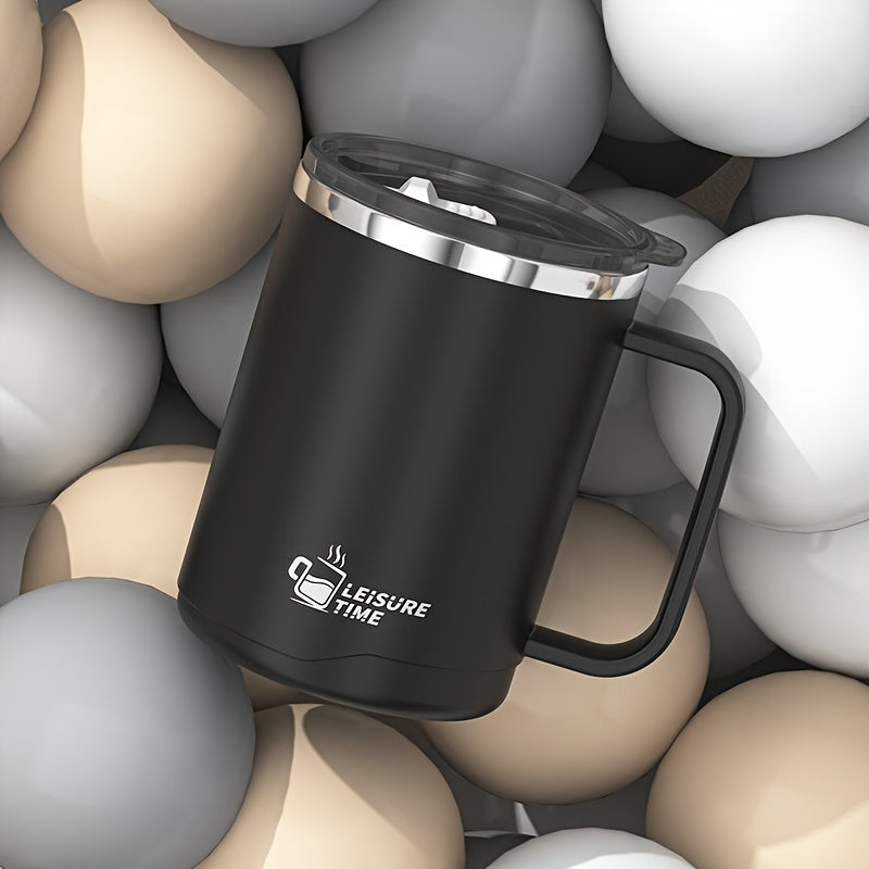 Insulated Stainless Steel Mug with Lid for Outdoor Adventures