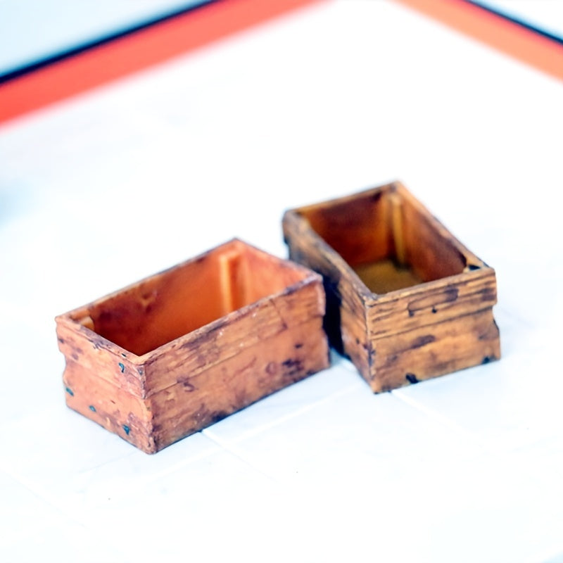 1:12 Doll House Mini Wood Parts Box Wooden Frame Ornaments