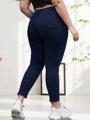  High Waist Stretch Slim Fit Denim Pants