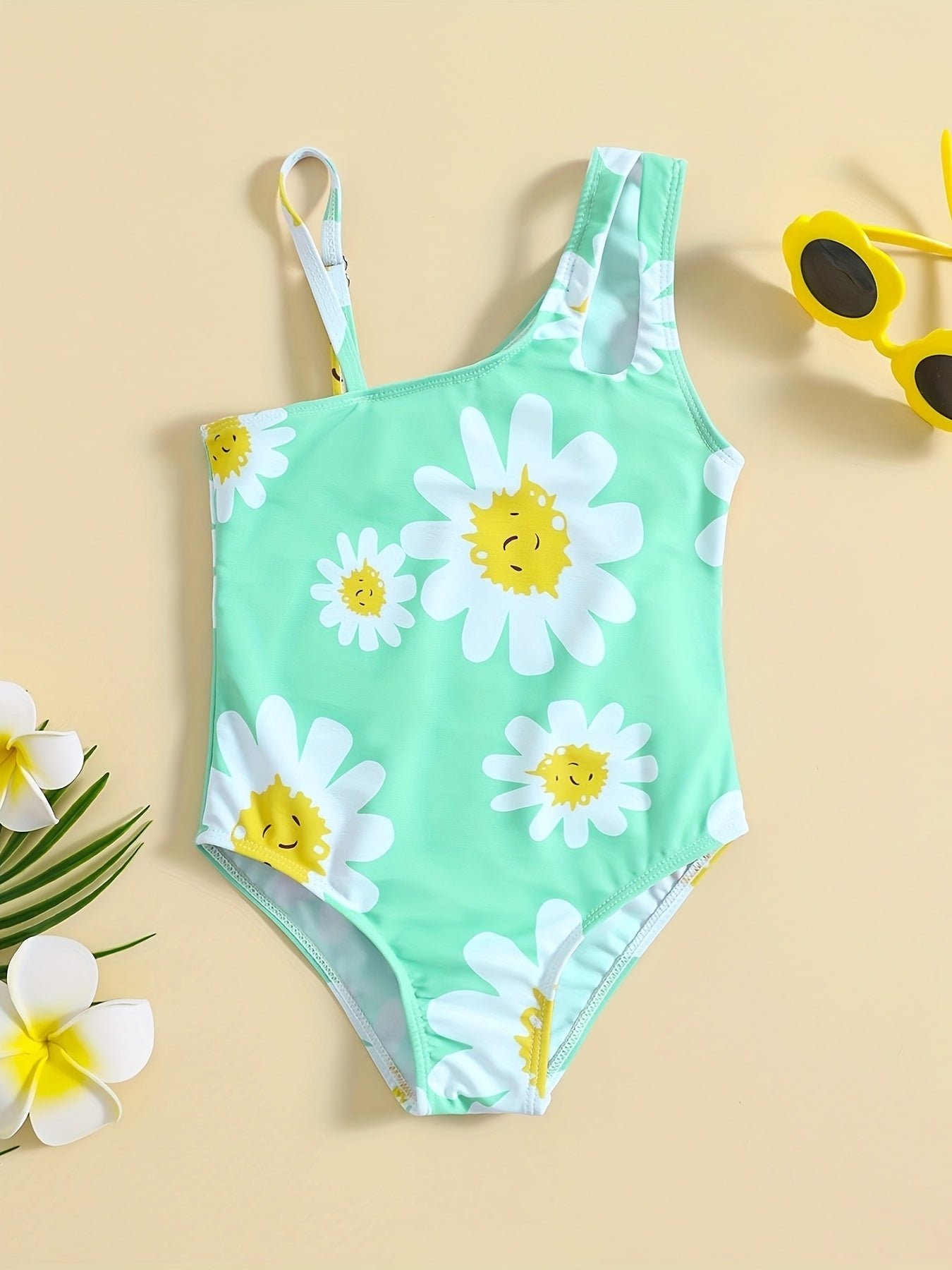 Adorable Dino Graphic 1pc Swimsuit Girls Hawaii Vacation Summer Clothes