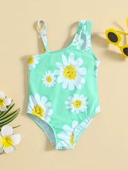 Adorable Dino Graphic 1pc Swimsuit Girls Hawaii Vacation Summer Clothes