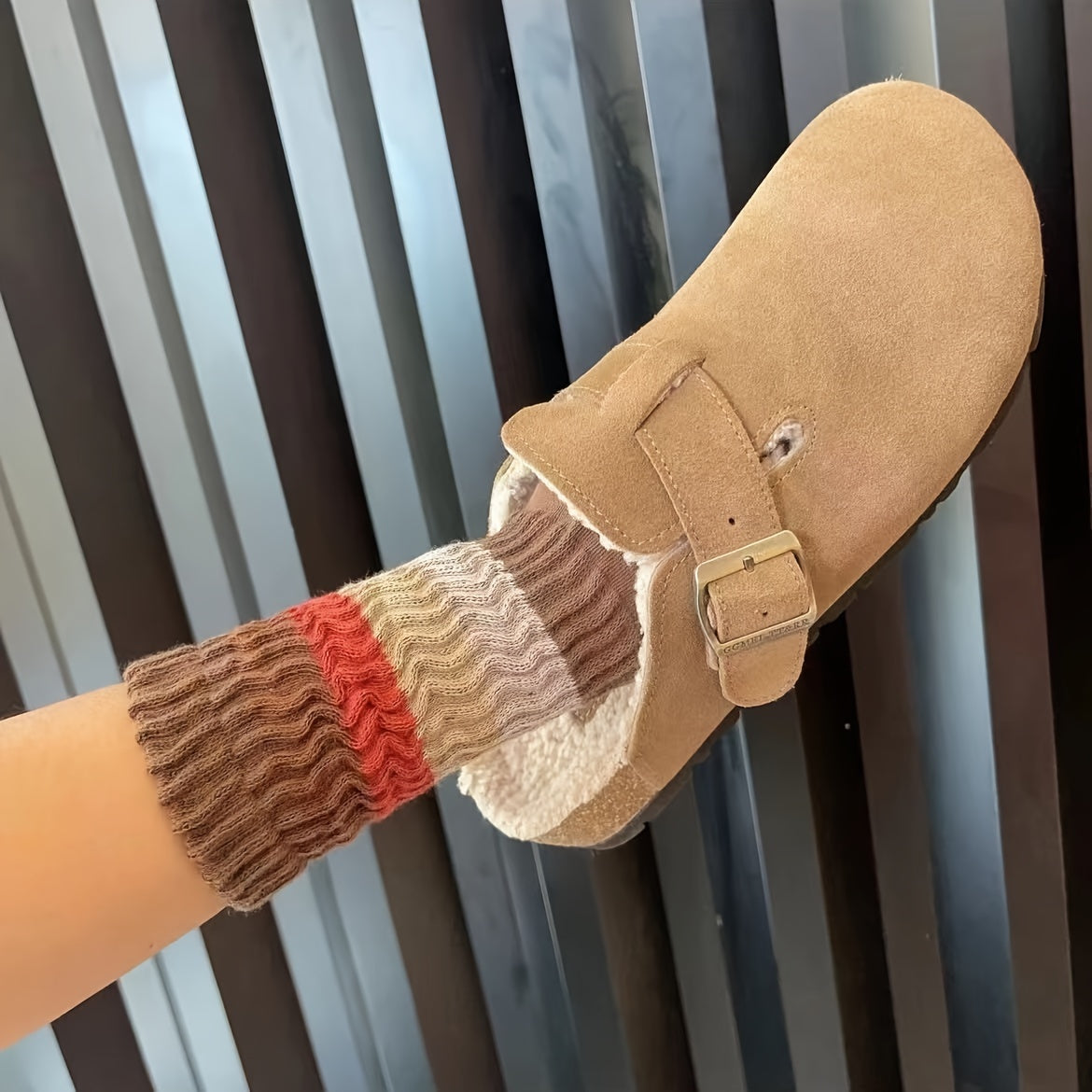 5 Pairs Colorblock Striped Socks Women's Mid Tube Stockings
