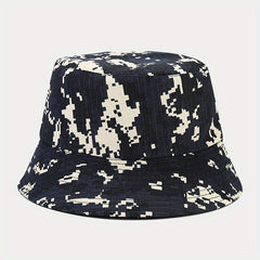 Geometric Print Bucket Hat Lightweight Sunscreen Fisherman Cap