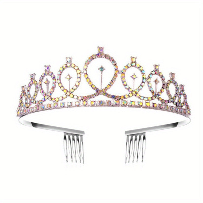 Rhinestone Headband Crown Tiara Hair Accessories for Women