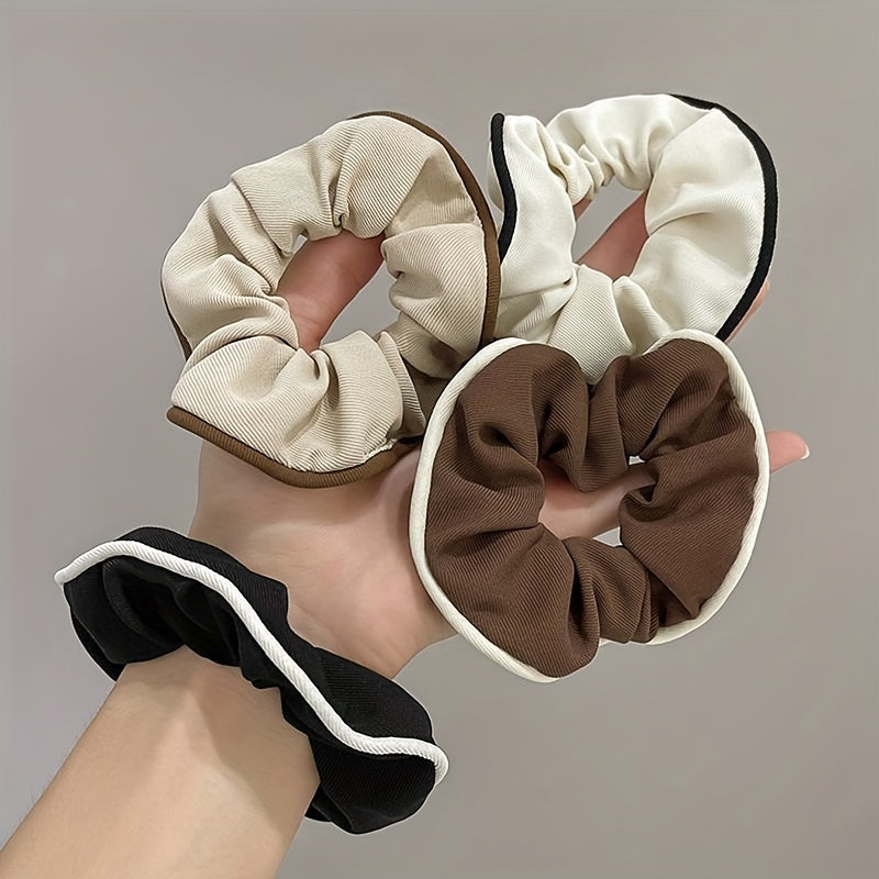Scrunchies Contrast Trim Hair Rope Hair Accessories For Women