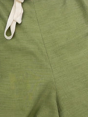  Heathered Drawstring Shorts With Pockets