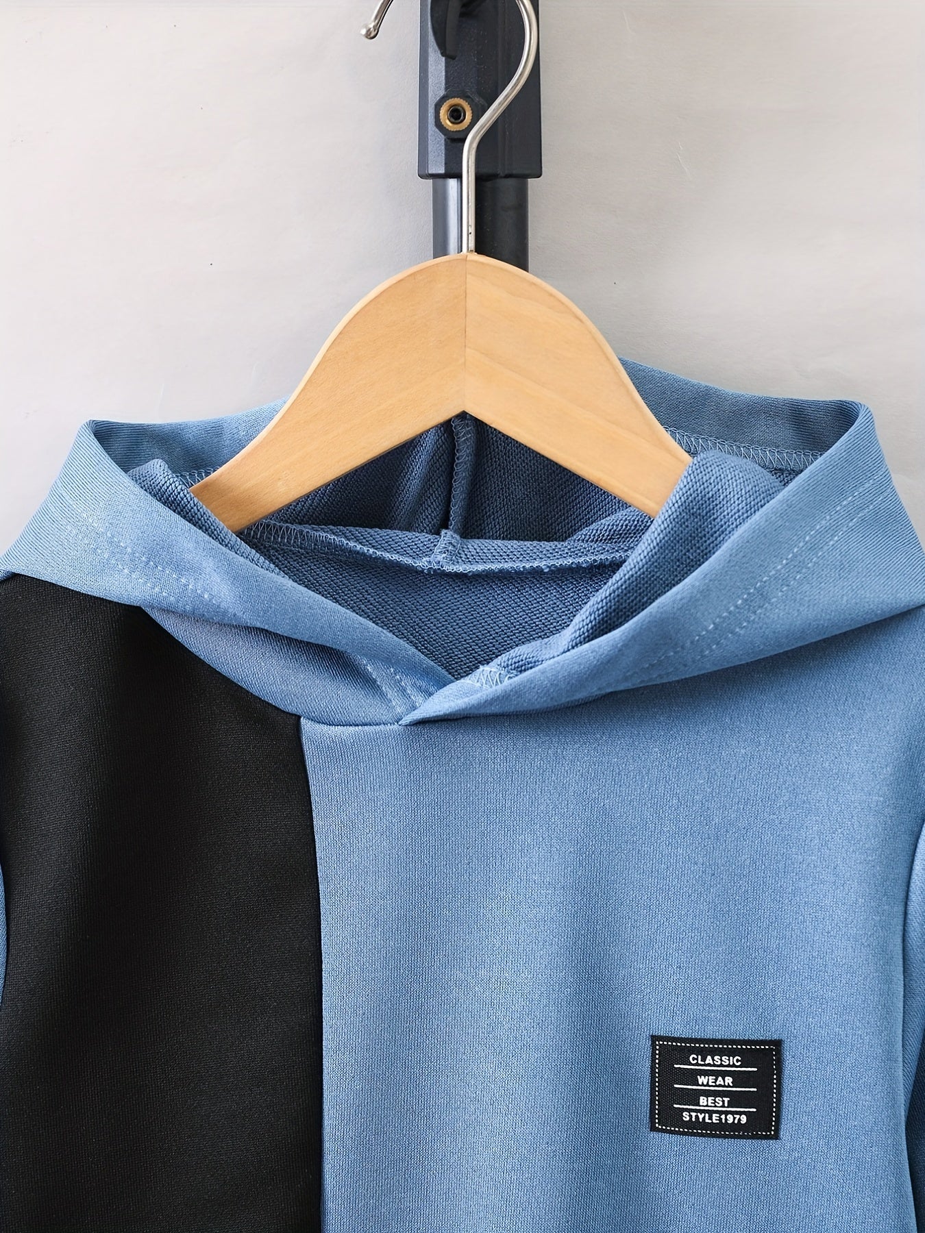Boy's Clash Hoodie & Sweatpants Set Long Sleeve Top for Spring Fall