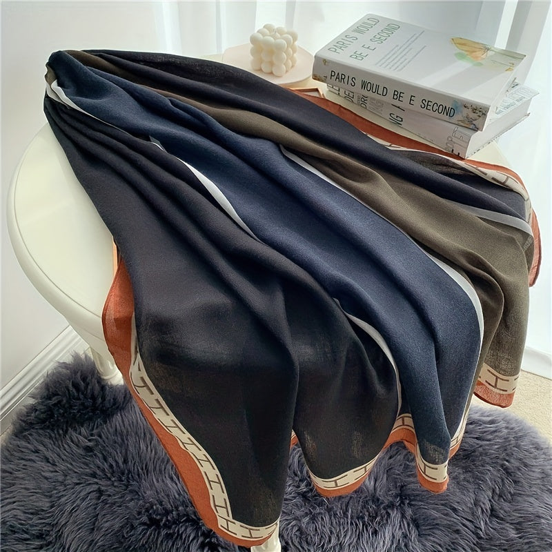 Soft Matching Scarf Large Warm Shawl Wraps Travel Decorative Scarf
