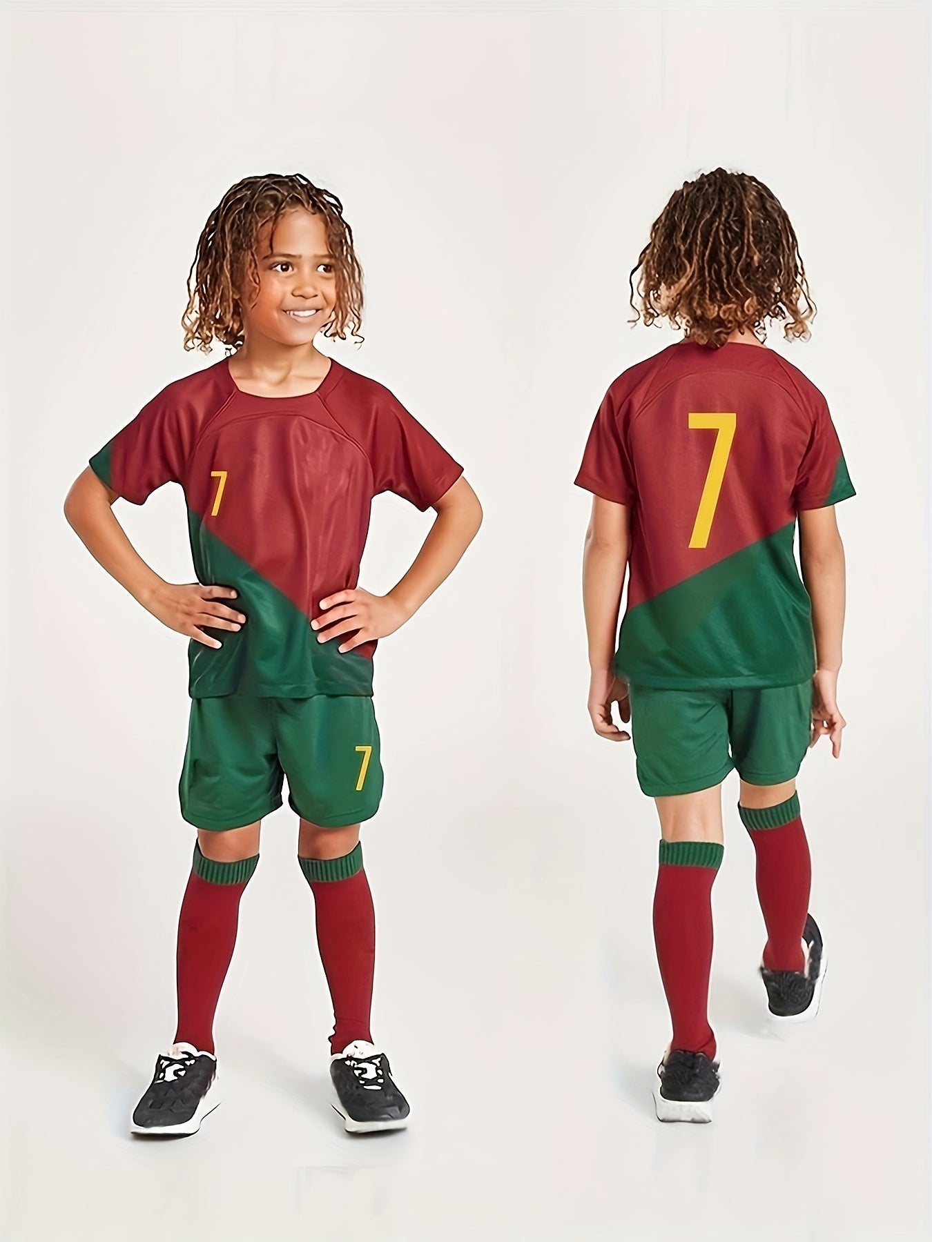 Boy's Soccer Jersey & Shorts Set for Football Training