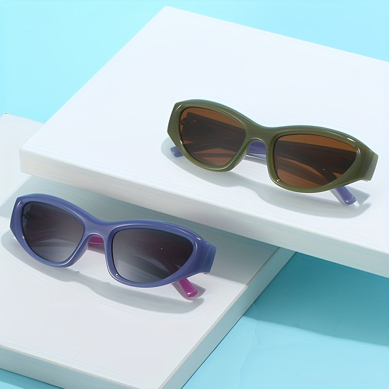 Y2K Triangle Cat Eye Sunglasses Star Jelly Frame Glasses UV400