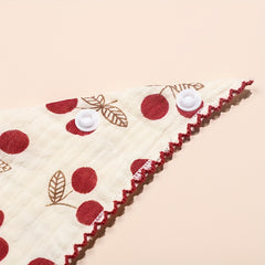Soft Infant & Toddler Triangular Bib Cherry Print