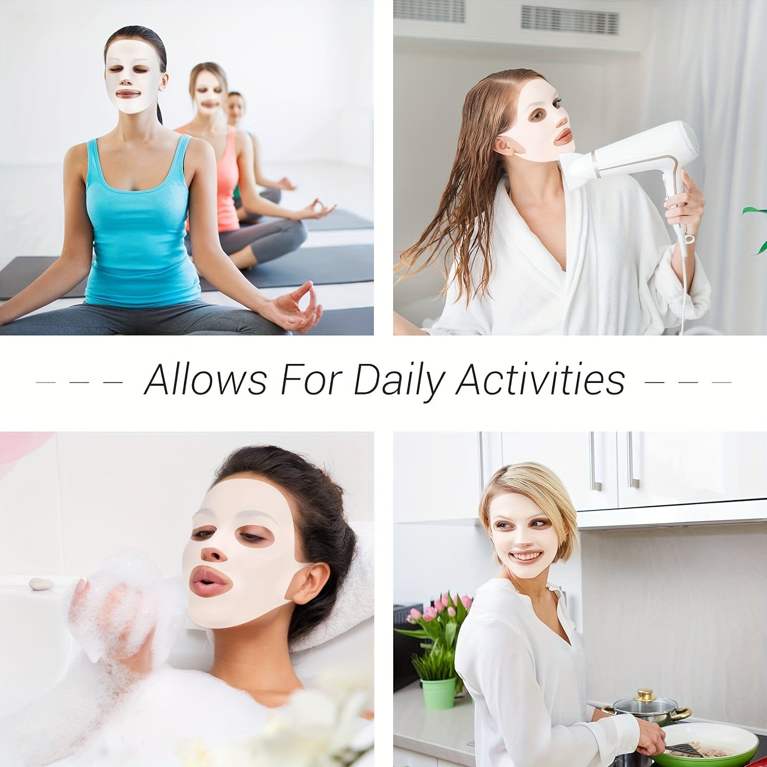 Silicone Facial Mask Cover Moisturizing Prevent Evaporation