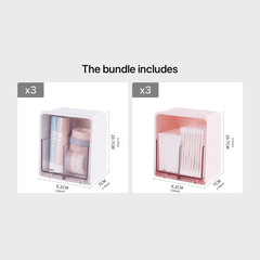 Mini Wall Organizer Makeup Pads Swab Storage Box