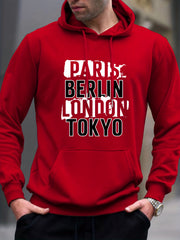 Big City Name Print Hoodie for Men