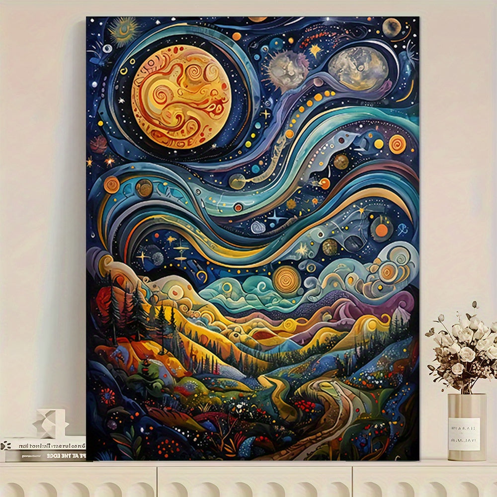 Starry Night Scene 40 64x50 Acrylic Painting Kit Frameless Beginner Friendly