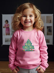 OERYUI Christmas Tree Graphic Long Sleeve Sweatshirt Girls Boys Kids Sports